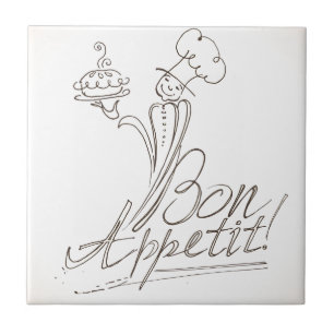 The Good Chef says Bon Appetit! Tile