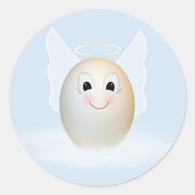 The Good Egg Angel Classic Round Sticker (Front)