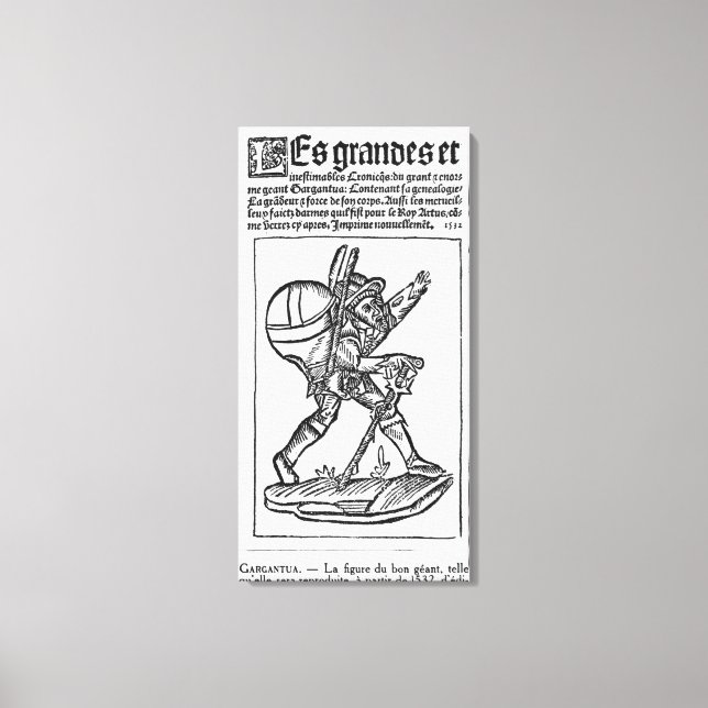 The Good Giant, from 'Gargantua' by Francois Canvas Print (Front)