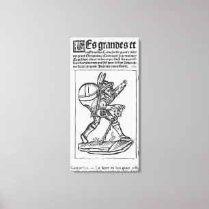 The Good Giant, from 'Gargantua' by Francois Canvas Print
