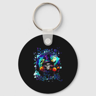 The Good Girl In Me Got Tired Halloween Witch Skul Key Ring