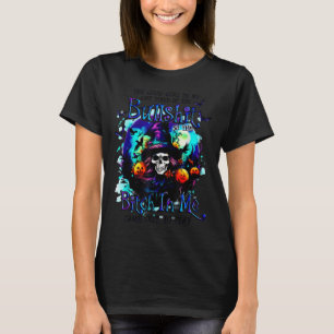 The Good Girl In Me Got Tired Halloween Witch Skul T-Shirt