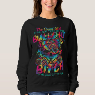 The Good Girl In Me Tattoo Skull Rose Sweatshirt