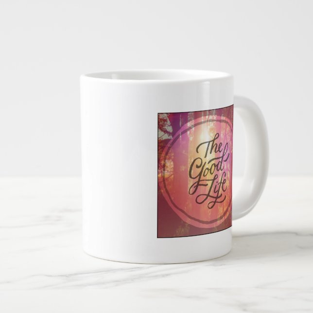 The Good Life Large Coffee Mug (Front Right)