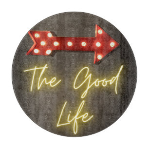 The Good Life Neon Arrow  Cutting Board