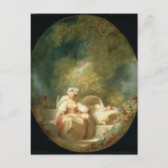 The Good Mother by Jean-Honore Fragonard Postcard (Front)