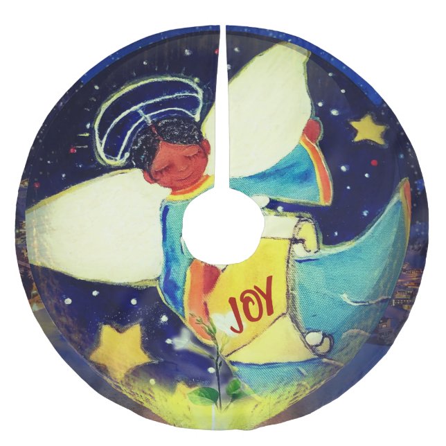 The Good News Angel  Brushed Polyester Tree Skirt (Front)