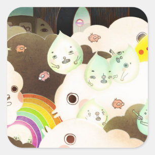 The good old British weather 2014 Square Sticker