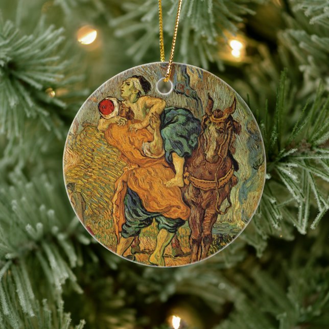 The Good Samaritan by Vincent van Gogh Ceramic Tree Decoration (Tree)