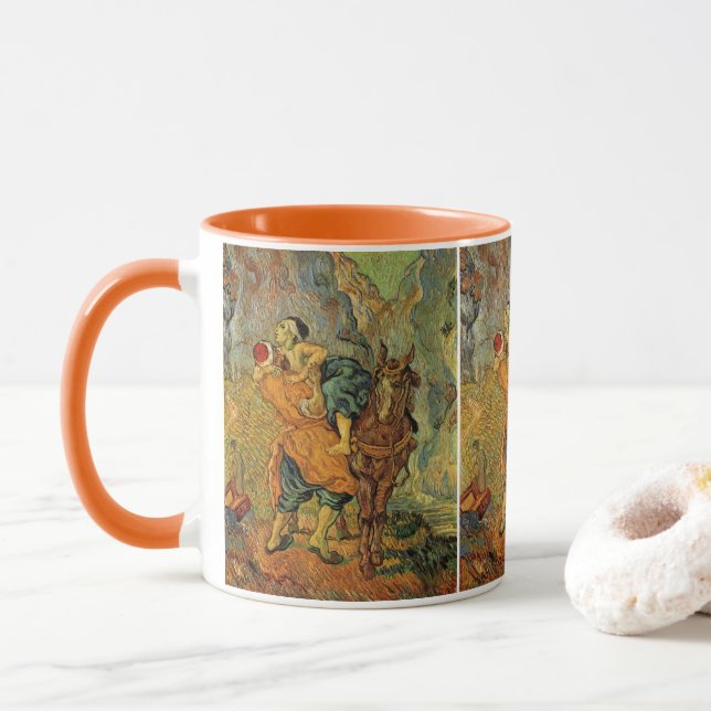 The Good Samaritan by Vincent van Gogh Mug (With Donut)