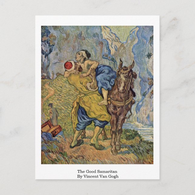 The Good Samaritan By Vincent Van Gogh Postcard (Front)