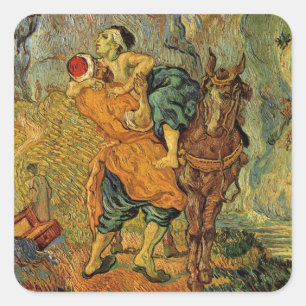 The Good Samaritan by Vincent van Gogh Square Sticker