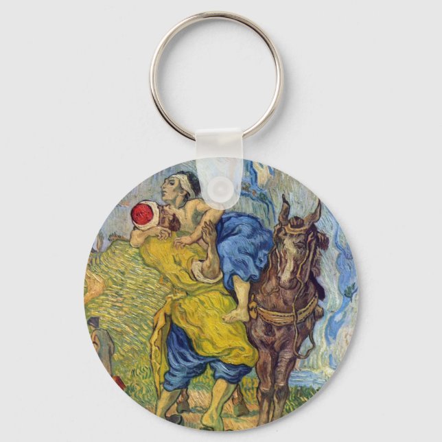 The Good Samaritan by Vincent Willem van Gogh Key Ring (Front)