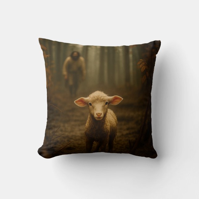 The Good Shepherd and the Lost Lamb Cushion (Front)