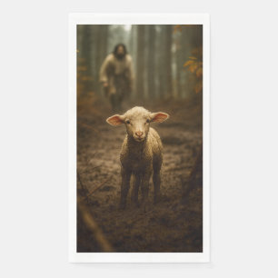 The Good Shepherd and the Lost Lamb – Jesus & Lamb Napkin