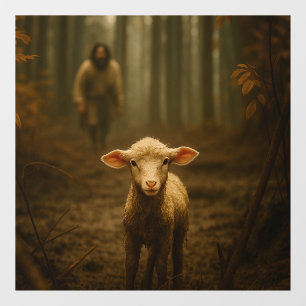 The Good Shepherd and the Lost Lamb – Jesus & Lamb Window Cling