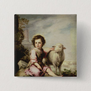 The Good Shepherd, c.1650 15 Cm Square Badge