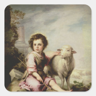 The Good Shepherd, c.1650 Square Sticker
