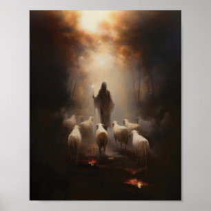 The Good Shepherd - Digital Sketch Jesus Poster