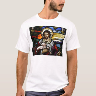 The Good Shepherd; Jesus on stained glass T-Shirt