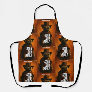 The Good the Bad & the Pugly Movie Parody Apron