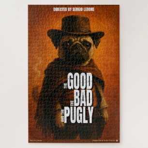The Good the Bad & the Pugly Movie Parody Jigsaw Puzzle