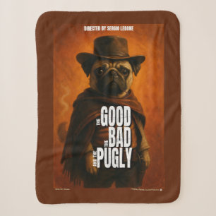 The Good the Bad & the Pugly Movie Parody Sherpa Blanket