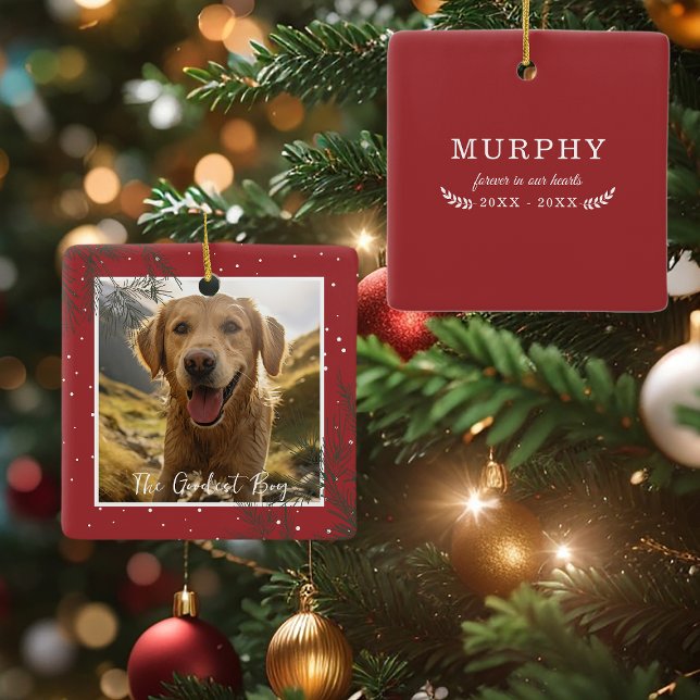 The Goodest Boy (Girl) | Photo Pet Memorial Ceramic Ornament (Creator Uploaded)