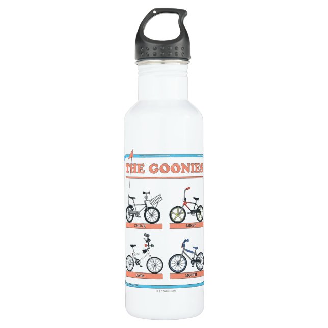 The Goonies Bicycle Chart 710 Ml Water Bottle (Front)