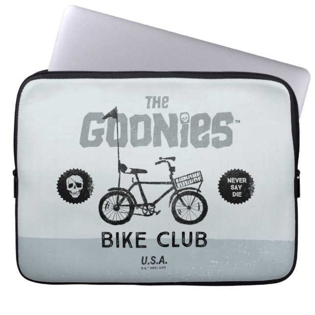 The Goonies Bike Club U.S.A. Laptop Sleeve (Front)