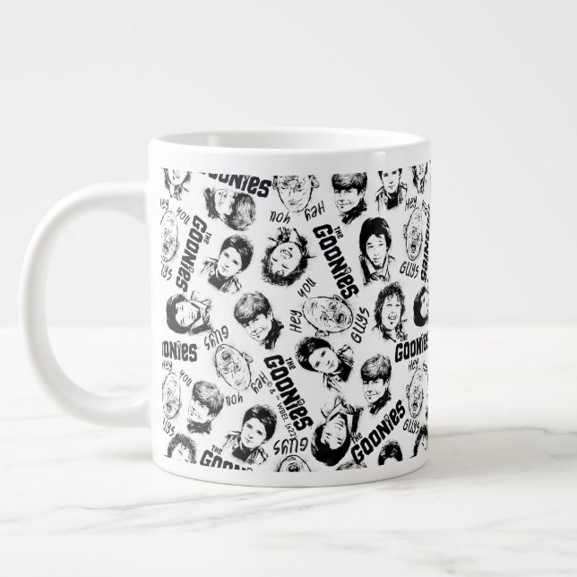 The Goonies Characters Pattern Large Coffee Mug (Left)