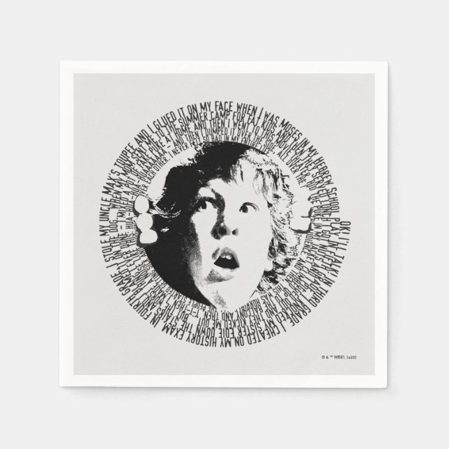 The Goonies Chunk Confession Graphic Napkin (Front)