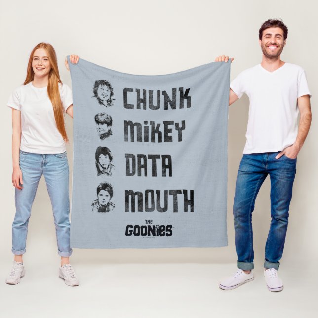 The Goonies | Chunk, Mikey, Data, Mouth Fleece Blanket (In Situ)
