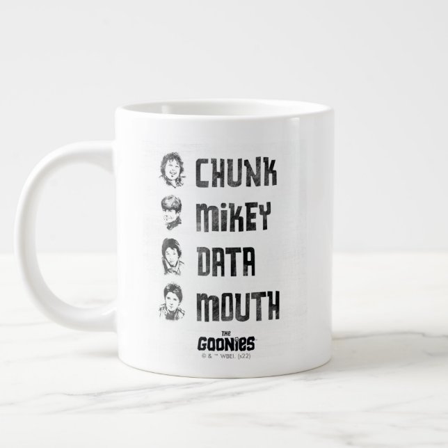 The Goonies | Chunk, Mikey, Data, Mouth Large Coffee Mug (Left)