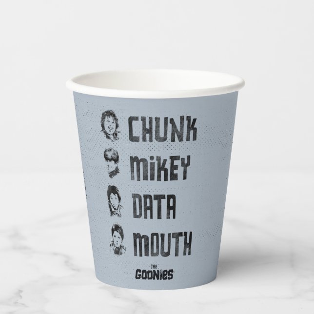 The Goonies | Chunk, Mikey, Data, Mouth Paper Cups (Front)