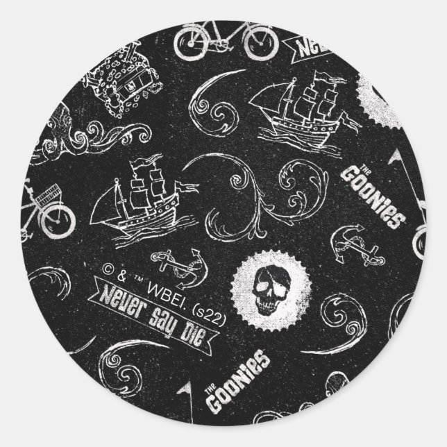 The Goonies Icons Pattern Classic Round Sticker (Front)