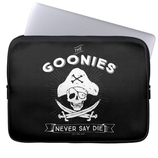 The Goonies "Never Say Die" Pirate Badge Laptop Sleeve (Front)
