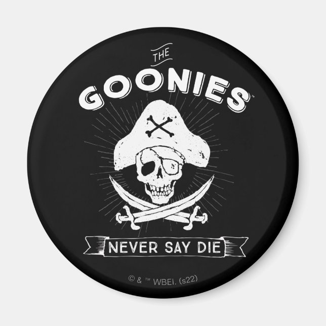 The Goonies "Never Say Die" Pirate Badge Magnet (Front)