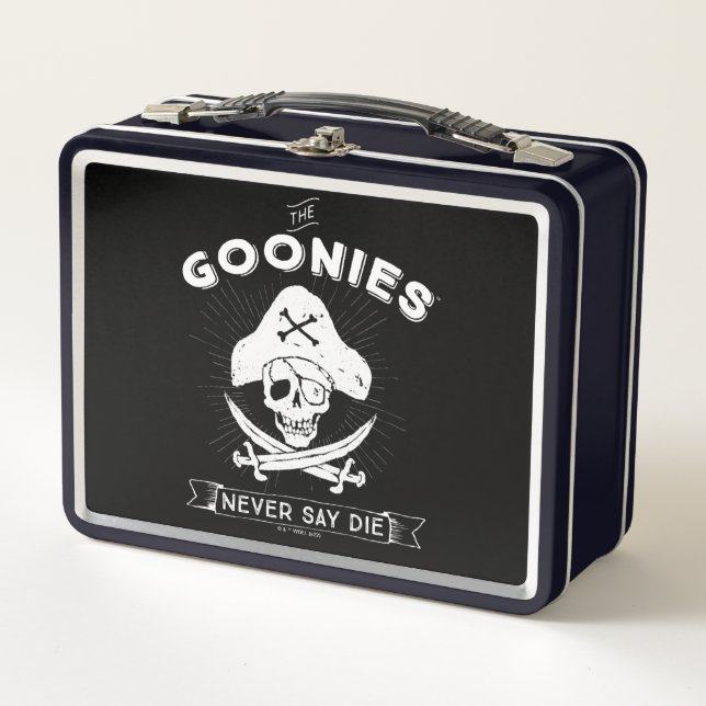 The Goonies "Never Say Die" Pirate Badge Metal Lunch Box (Front)