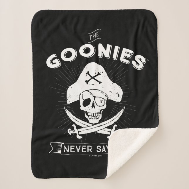 The Goonies "Never Say Die" Pirate Badge Sherpa Blanket (Front)