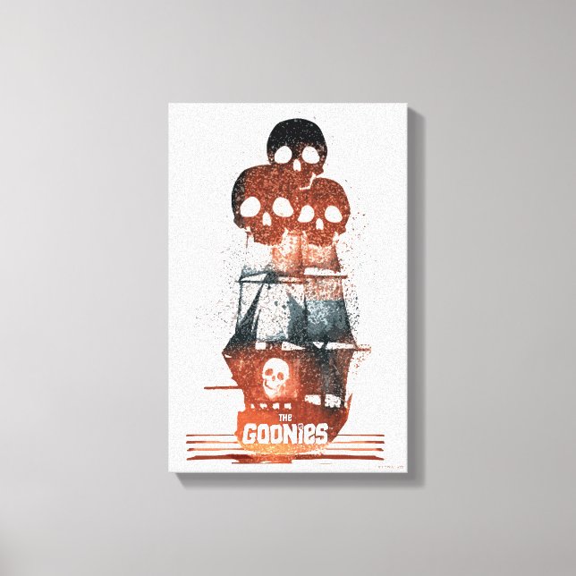 The Goonies Pirate Ship Silhouette Graphic Canvas Print (Front)