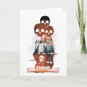 The Goonies Pirate Ship Silhouette Graphic Card