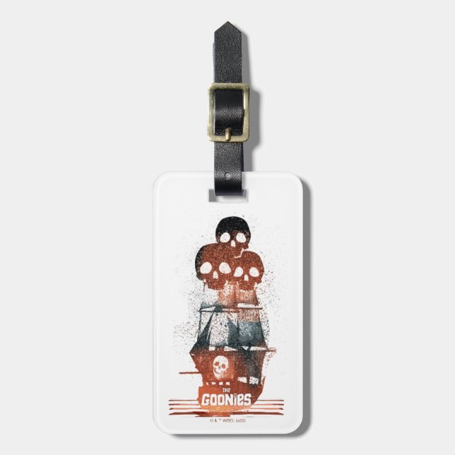 The Goonies Pirate Ship Silhouette Graphic Luggage Tag (Front Vertical)