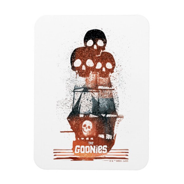 The Goonies Pirate Ship Silhouette Graphic Magnet (Vertical)