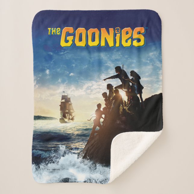The Goonies Pirate Ship Theatrical Art Sherpa Blanket (Front)