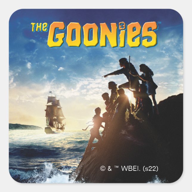 The Goonies Pirate Ship Theatrical Art Square Sticker (Front)