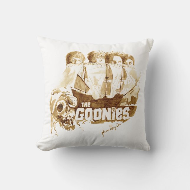 The Goonies Pirate Ship Watercolor Graphic Cushion (Front)