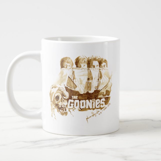 The Goonies Pirate Ship Watercolor Graphic Large Coffee Mug (Left)