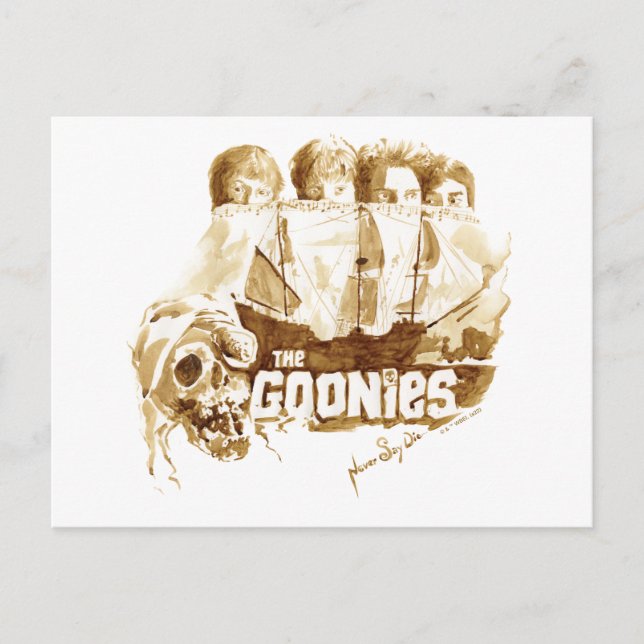 The Goonies Pirate Ship Watercolor Graphic Postcard (Front)