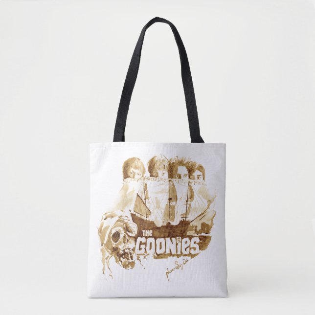 The Goonies Pirate Ship Watercolor Graphic Tote Bag (Front)